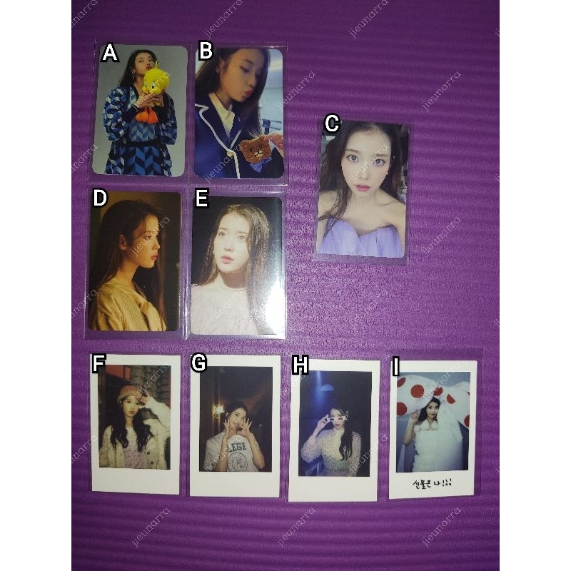 IU Photocard Polaroid Official - Lilac, Celebrity, Strawberry Moon, POB LS IKE