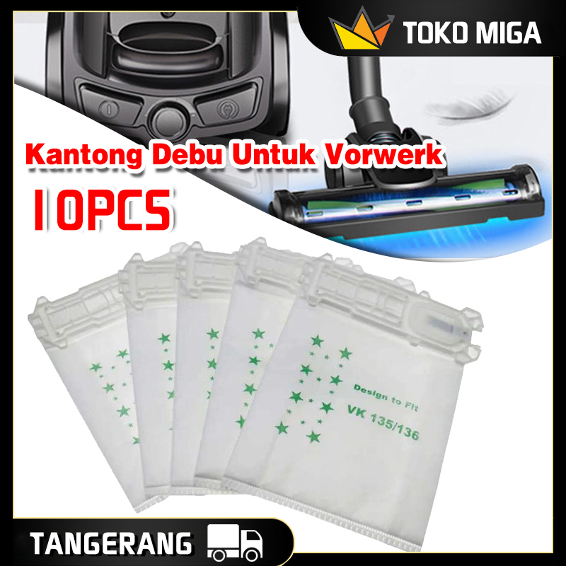 10PCS Kantong Debu Vacuum Cleaner Untuk Vorwerk Vk135 Vk136 Dust Bags for Vorwerk Vacuum