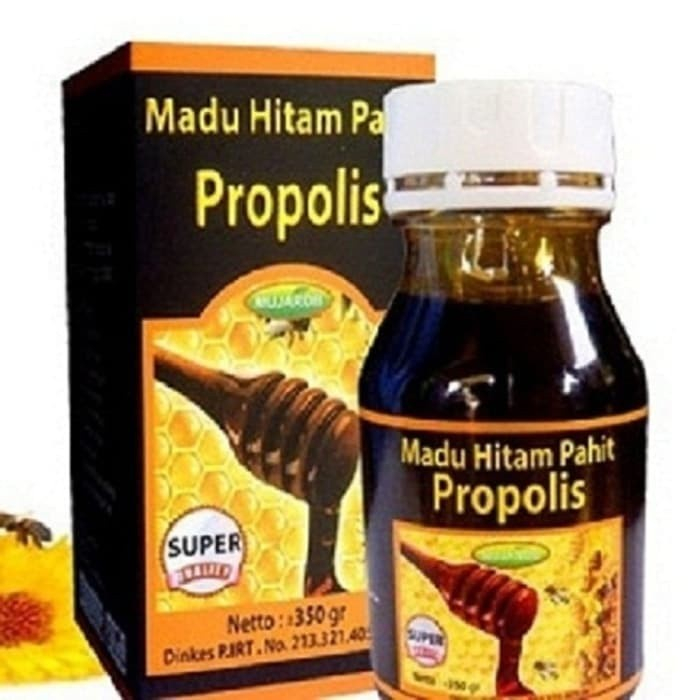 MPP - Madu Hitam Pahit Plus extra Propolis Mujarob Herbal 350gr