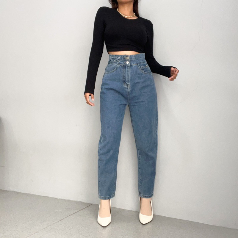 [LUXE.DLABEL] - Jeans 139 | Celana Panjang Highwaist Wanita Jeans Import Premium Quality Jeans Wanita Polos Ripped Jeans Highwaist Jeans Wanita Bangkok Skinny Jeans Highwaist Baggy Wideleg Jeans Kulot jeans Boyfriend Jeans Kargo Jeans Cargo jeans BKK