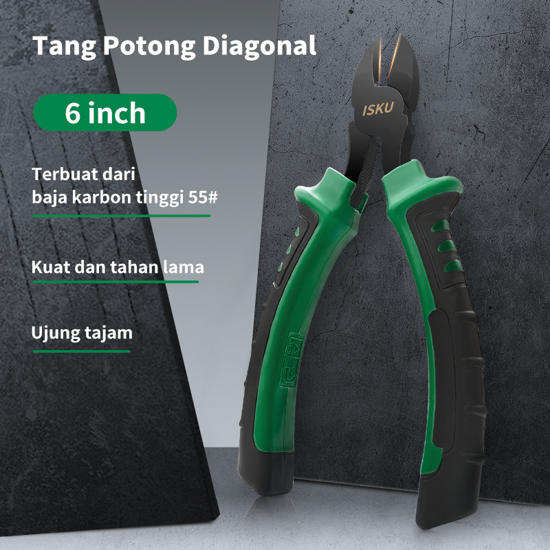 ISKU Tang Potong 6 inch multifungsi lengkap wire cutters tang kombinasi 6 inch 55# Steel