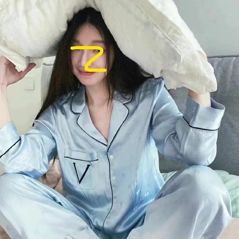 2023 versi Korea baru Bingsi Ms. Bingsi Pajamas/Long -Sleeved Cardigan+Celana Rumah Pakaian Set