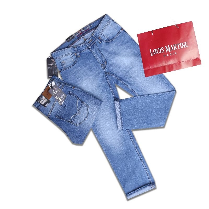 Celana Jeans Pria Standar Reguller 100% Original Louis Martine