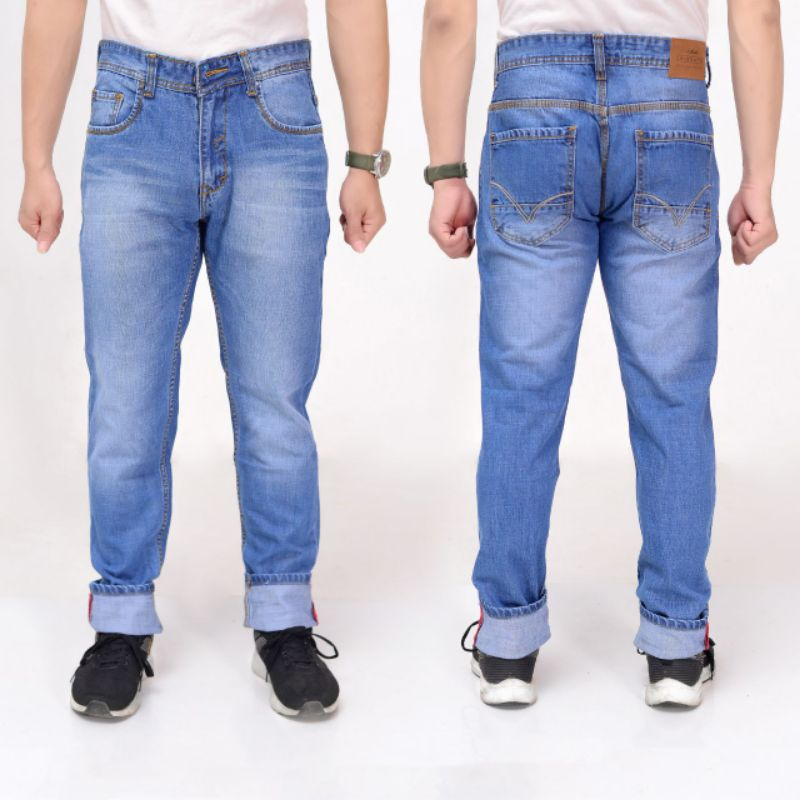 Jeans Louis Martine Original Pria 28 34 Panjang Terbaru - Jins Louis Cowok Asli 100% Premium