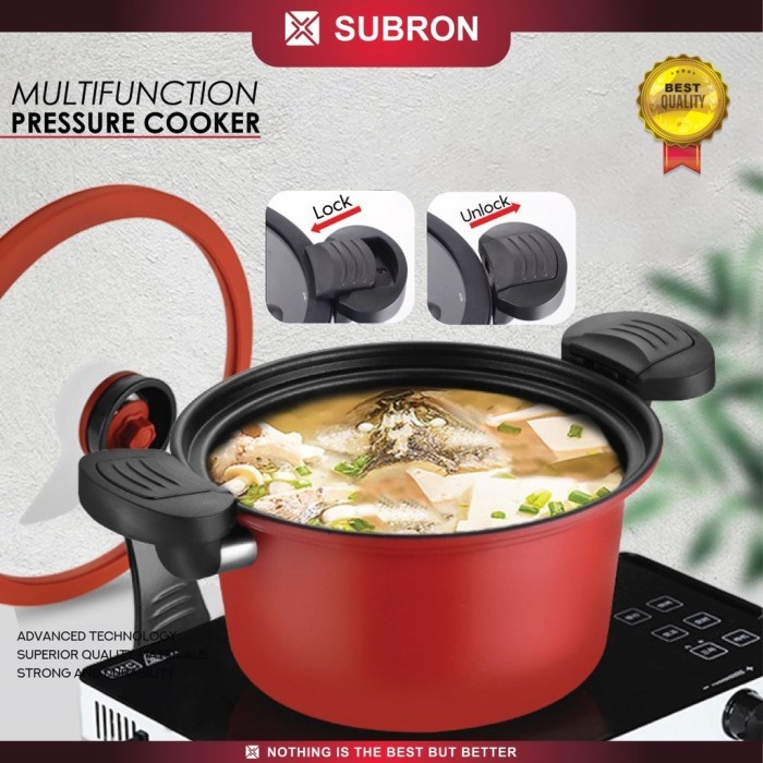 Panci Presto Teflon Pressure Cooker Lunak Totipotent 3.5 Liter - SUBRON