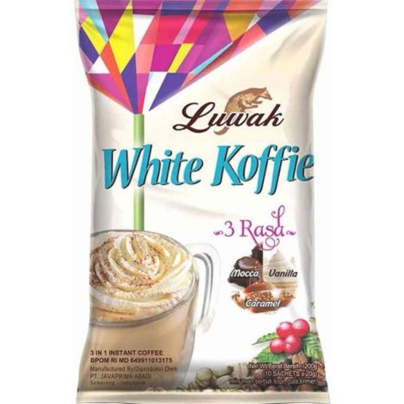 

Kopi Luwak White Koffie 3 Rasa isi 10 sachet