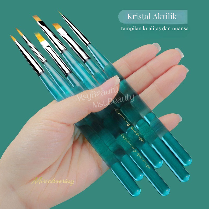 MSY KUAS NAIL ART AKRILIK / BAHAN ACRYLIC CRYSTAL/ KUAS MULTIFUNGSI MUDAH DIGUNAKAN UNTUK MANICURE