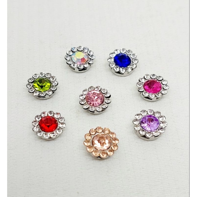 1 lusin Kristal cangkang bunga /batu kristal/ payet cangkang