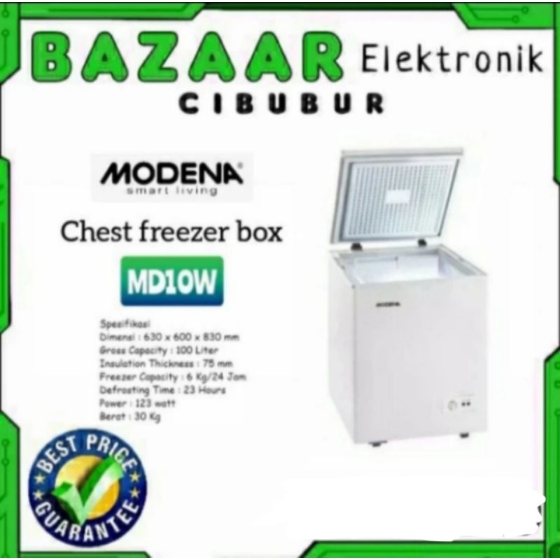 MODENA CHEST FREEZER CONSERVA MD 10 W MD10W KAPASITAS 100L