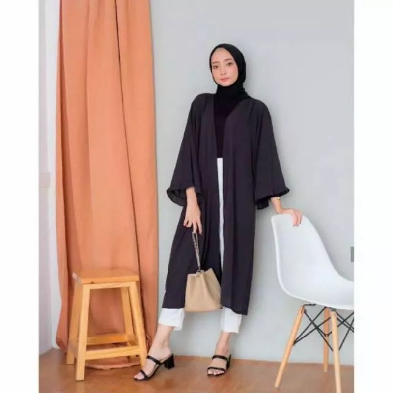 Long Cardi Tangan Ruffle