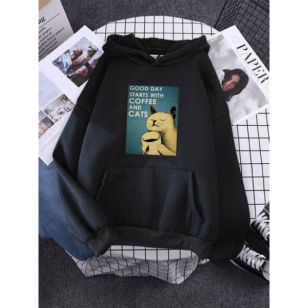 Sweater Hoodie pria wanita COFFE CET terbaru Size M- XXL