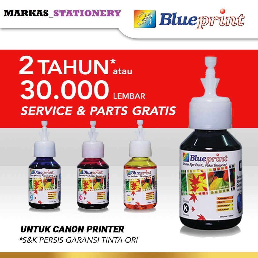 Tinta Canon BLUEPRINT Refill For Printer Canon IP2770, MP237, MG2570 - 100 ml