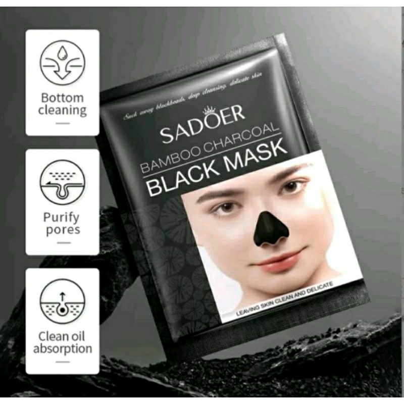 MASKER KOMEDO SADOER | BLACK MASK CHARCOAL ACTIVATED CARBON