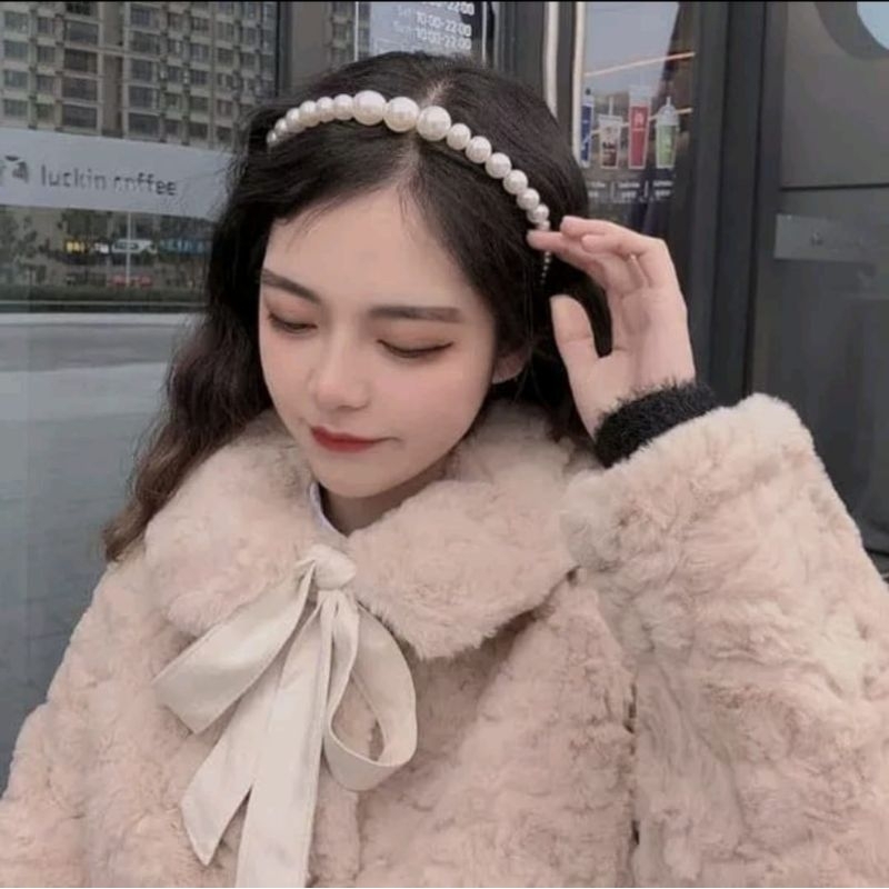 BANDO KOREA FULL MUTIARA PREMIUM TIDAK SAKIT PEARL HEADBAND TIARA MUTIARA BANDO MUTIARA BANDO CANTIK AKSESORIS FASHION