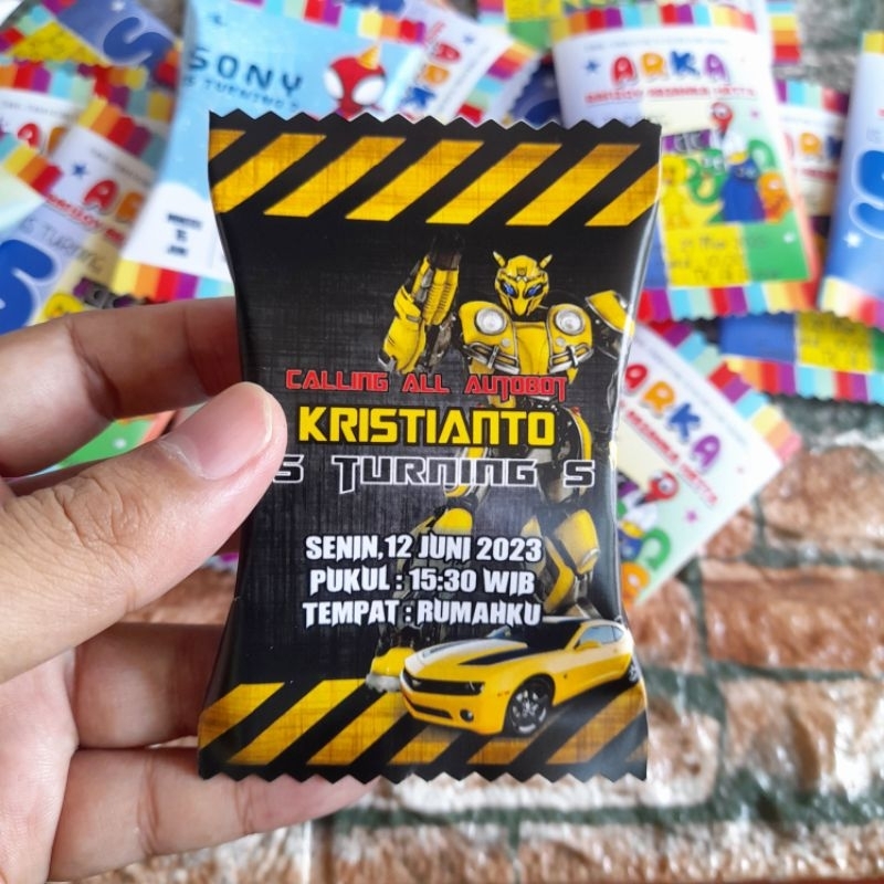 Undangan Ulang Tahun Anak Permen 3D Unik Terbaru