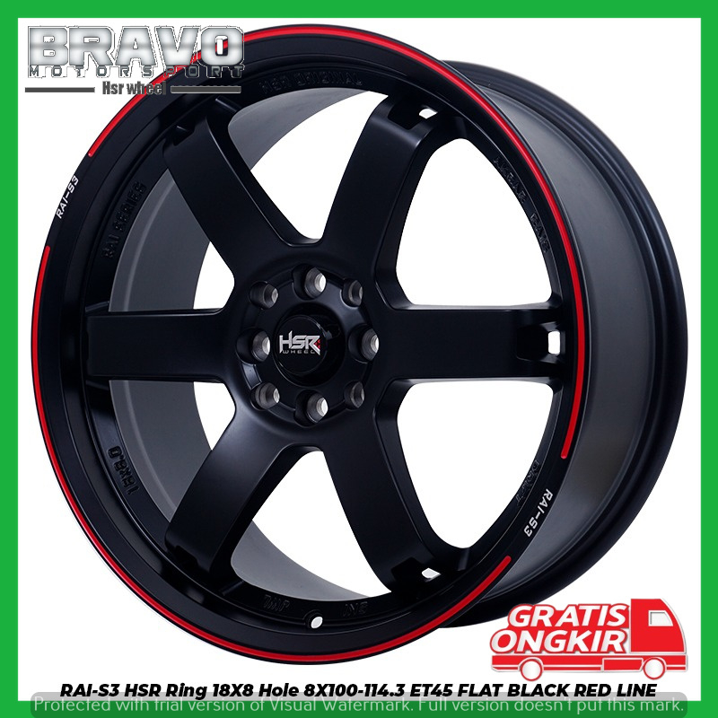 VELG MOBIL AVANZA YARIS VIOS CITY Z RING 18 HSR RAI S3 PELEK TE37 BLACK R18 MURAH