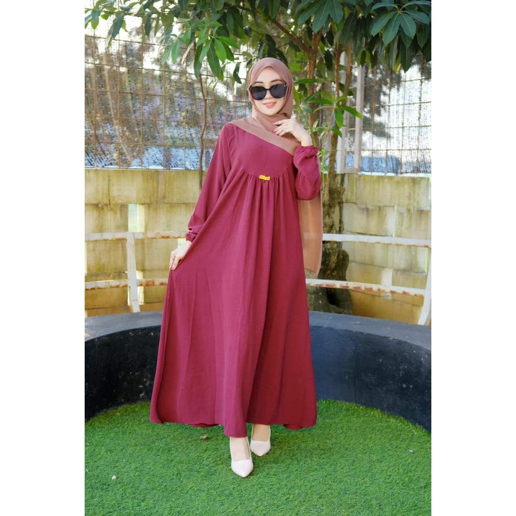 HD Dress gamis viral Crinkle airflow Premium Ld 110 115 Gamis Kondagan