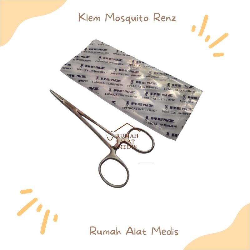 Mosquito Lurus / Bengkok 12,5cm Renz Klem Arteri Renz Lurus Bengkok Arteri Klem Mosquito RENZ
