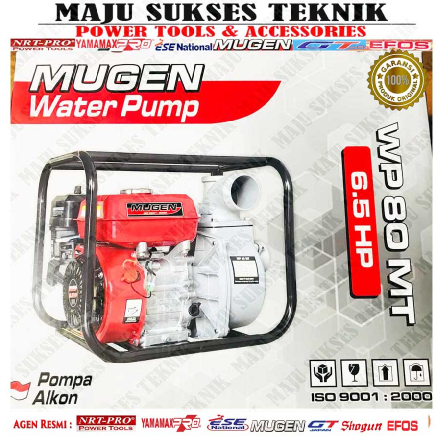 MUGEN WP80MT Mesin Pompa Air Water Pump 3 Inch 6.5HP Mesin Pompa Alkon Air Sawah Irigasi WP 80 WP80