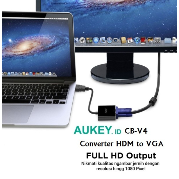 Aukey Converter HDMI Male to VGA Female 1080P Aukey CB-V4