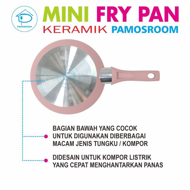 [rumahbayipdg] Teflon Mpasi bayi pamosroom mini frypan 16 cm || wajan mini goreng marble