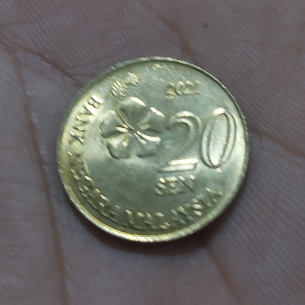 Uang Koin Malaysia 20 Sen Tahun Acak