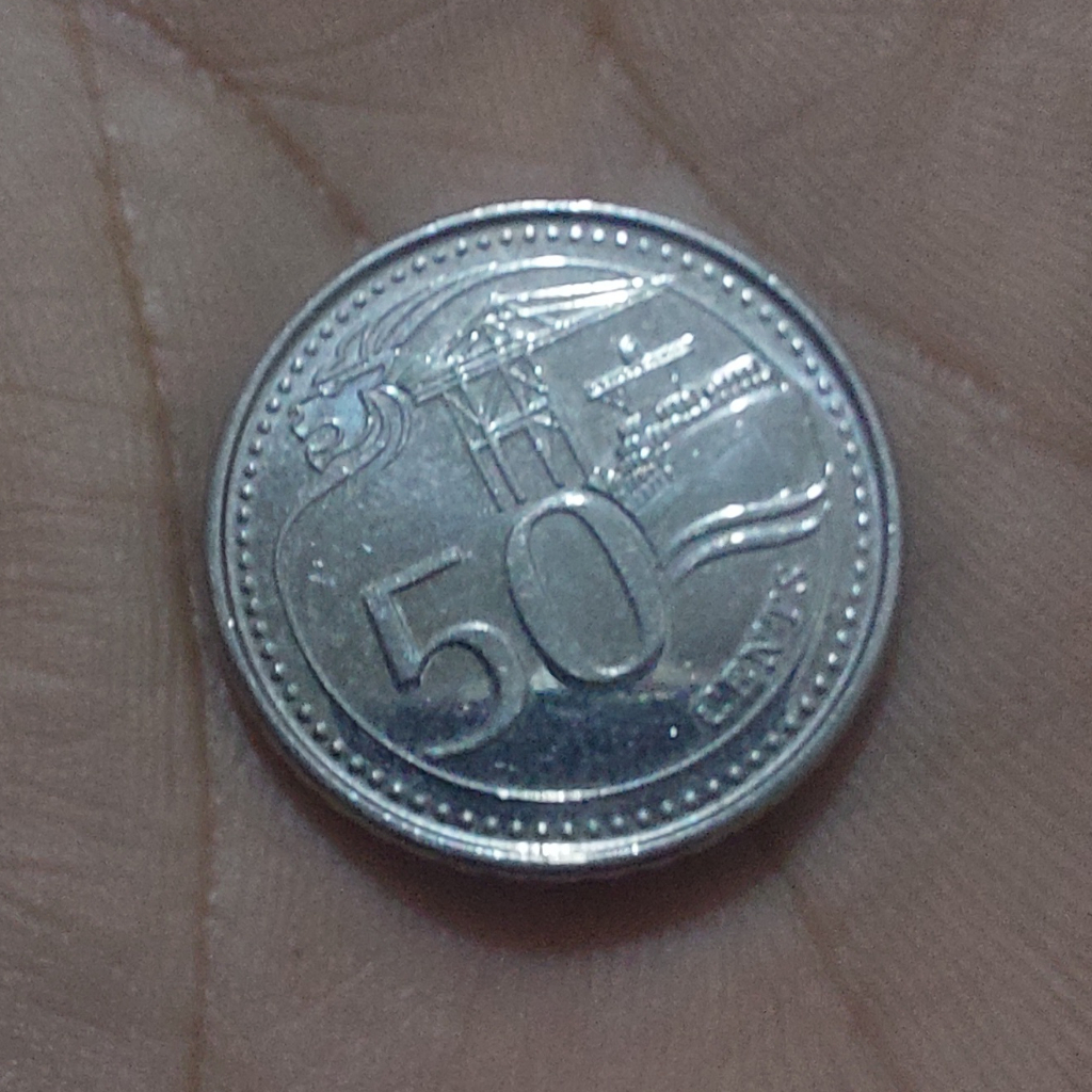 Uang Koin Singapura 50 Cent Tahun 2013 - Singapore