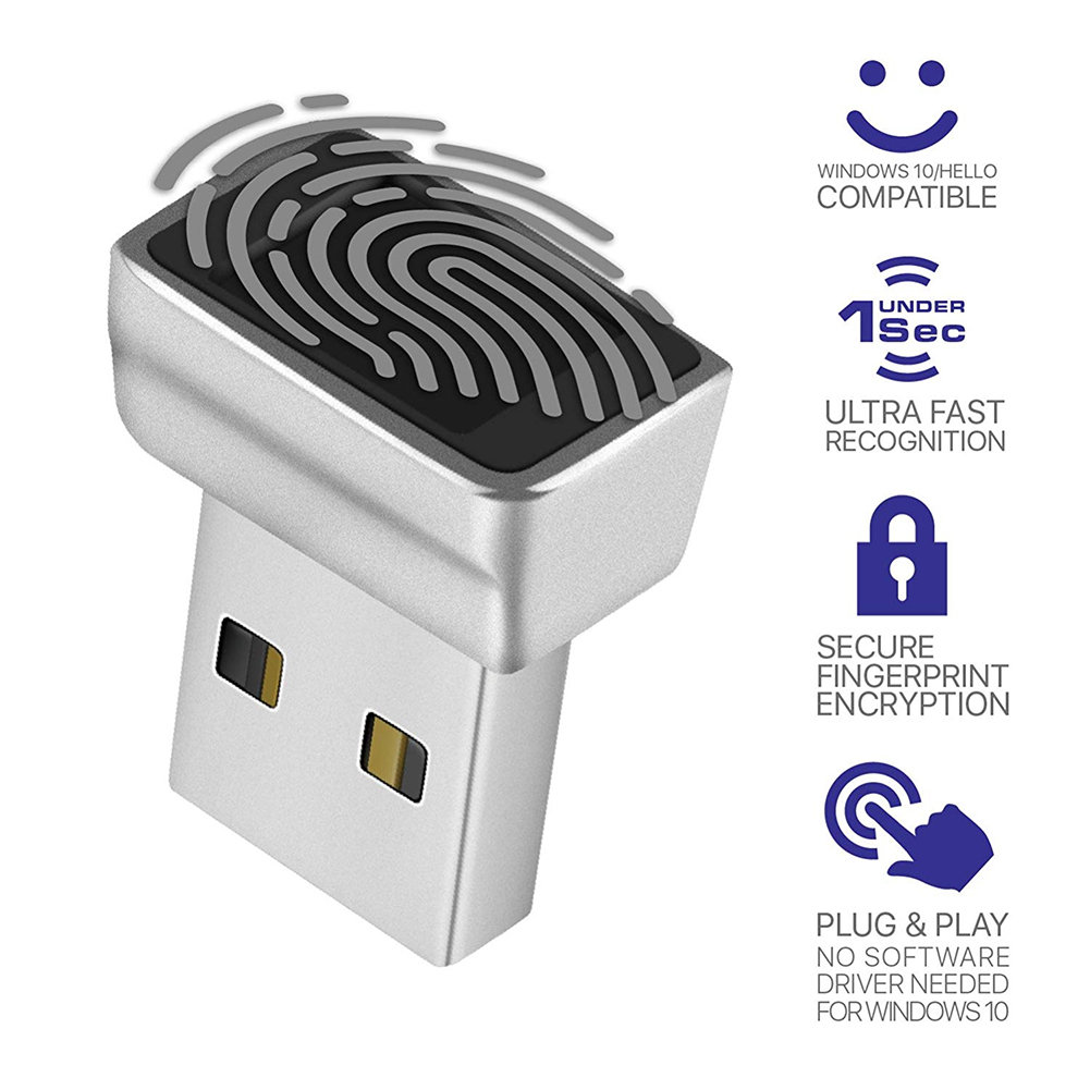USB Fingerprint Reader for Windows Hello PC Notebook Lock Scanner