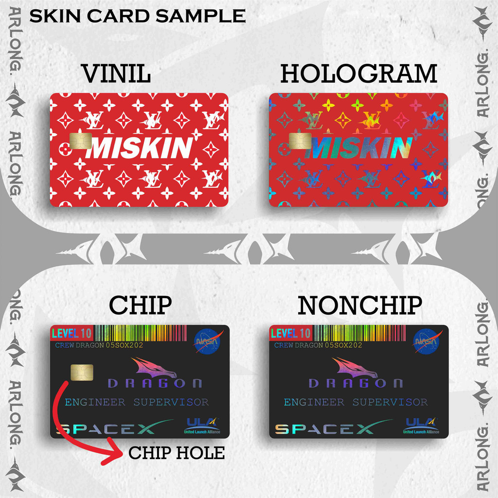 Hologram Skin Card / Skin Kartu / Sticker Kartu ATM Chip &amp; Nonchip Hologram DC Comics / Superman / Bat man - Stiker  Anti Air