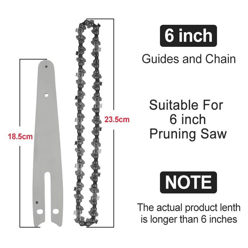 YGRETTE - WOSAI Chain Guide Rantai Gergaji Senso Chainsaw Part 4 6 INCH SPARE PART CADANGAN PENGGANTI GERGAJI MESIN BOR GERINDA MINI ADAPTER KONVERTER