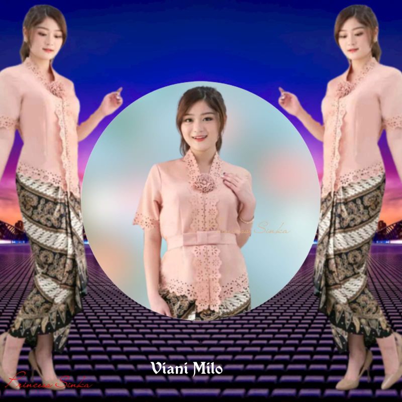 Atasan Kebaya encim modern katun laser cut