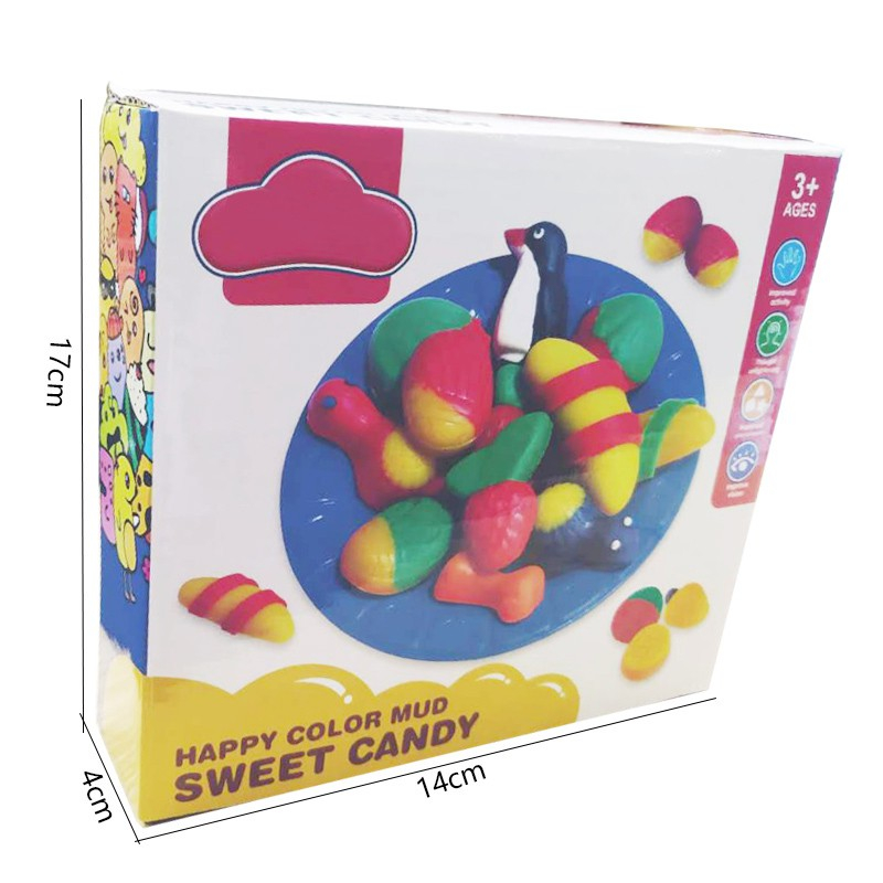 DIY Molded Plasticine Dough Tool Set / Kids Candy Theme Plasticine Game Set
