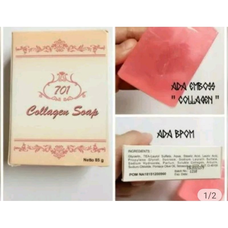 Sabun Collagen 701 BPOM Produk Asli 100% ORI / SABUN COLLAGEN 701 BPOM.