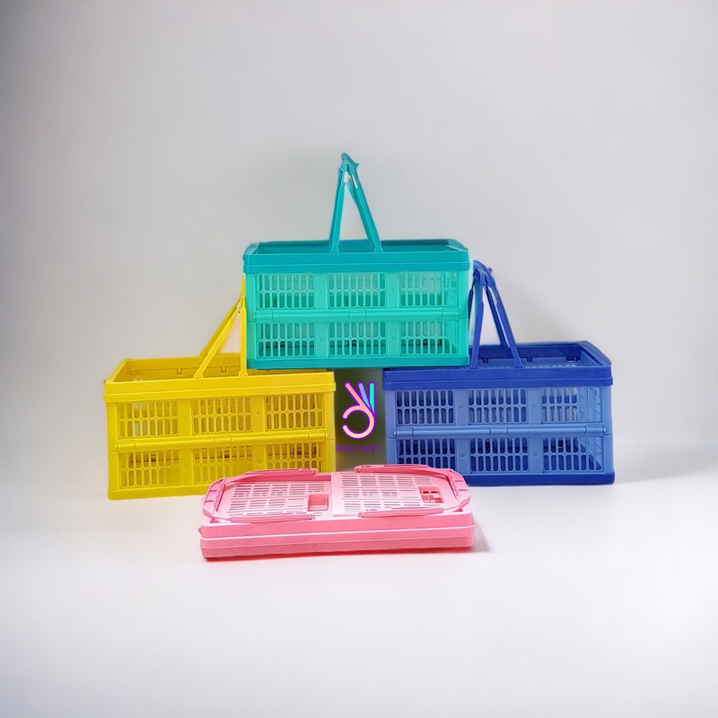 Keranjang Lipat TWIN PAN MB20 10kg / Keranjang Rak Kotak Storage Organizer Box Penyimpanan LIPAT Por