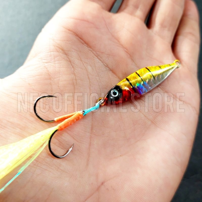 Micro Jig 10 gram dengan Double Assist Hook SIAP PAKAI