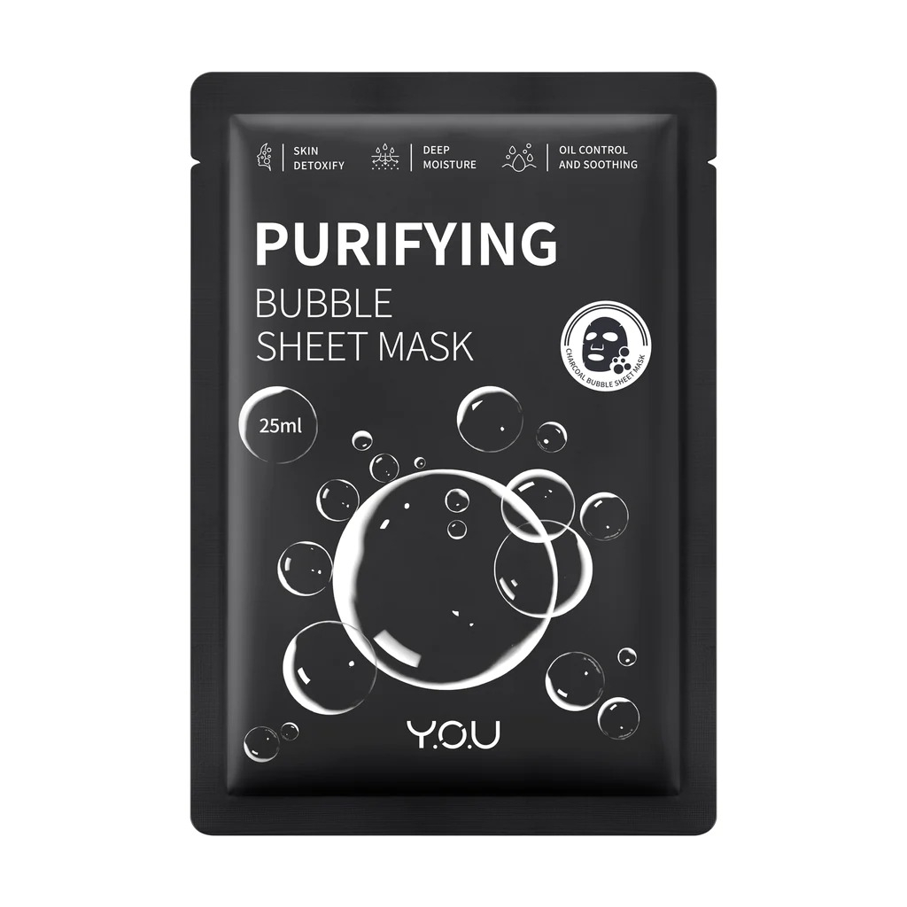 YOU My Skin Mate Face Sheet Mask | YOU Bubble Detox Purifying Bubble Sheet Mask | Sheet Mask By AILIN