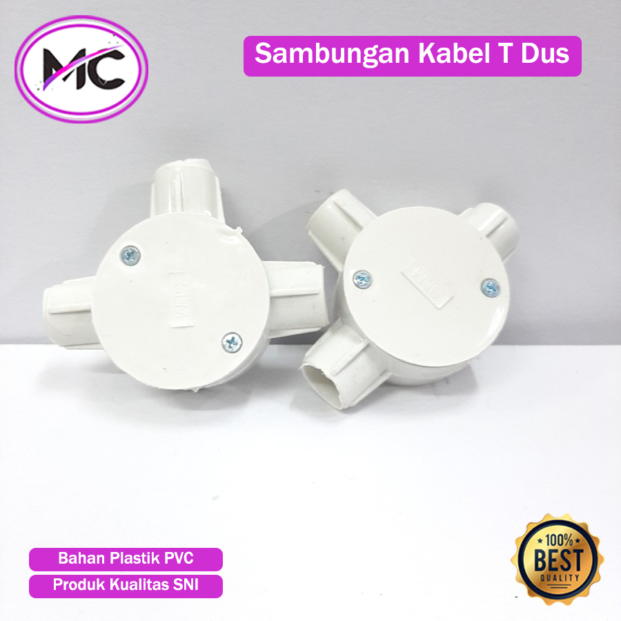 Sambungan Kabel Listrik T Dus Tdus Cabang 20mm Pipa Counduit Instalasi