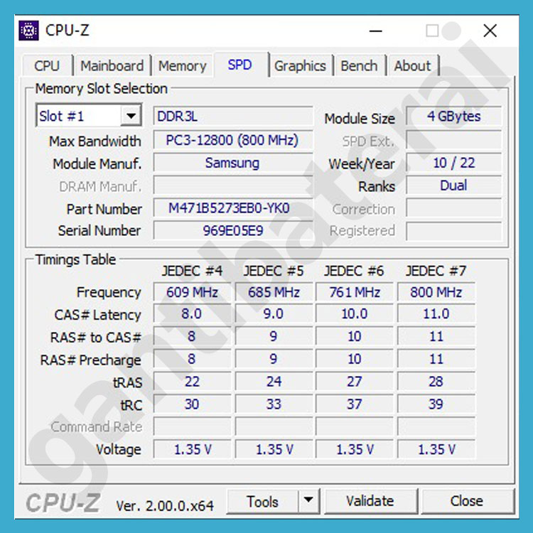 Ram Laptop Asus DDR3L 4GB PC3L-12800s 1600 Mhz