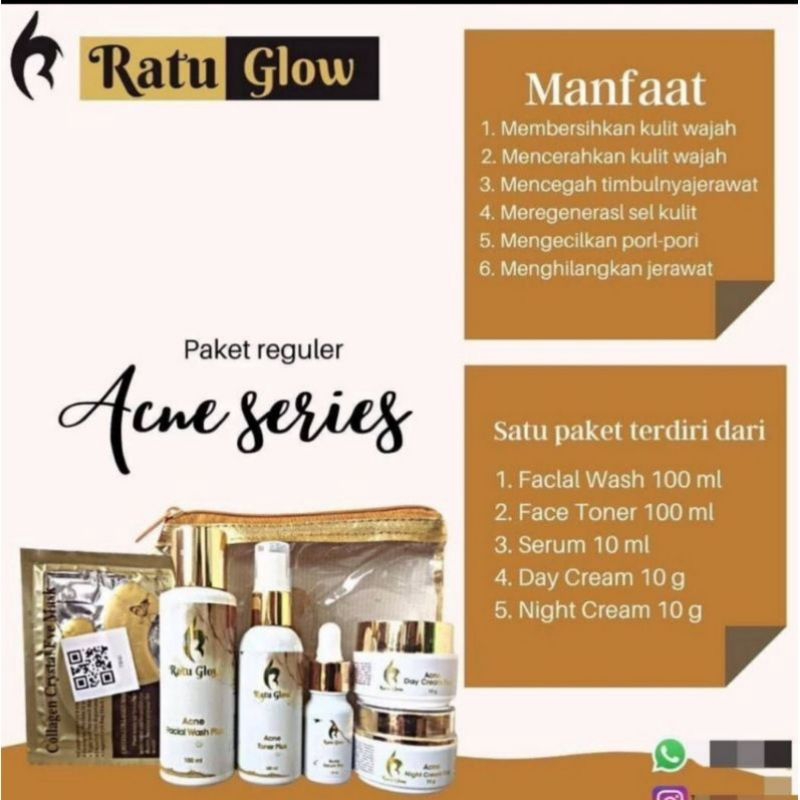 Ratu glow/ratu glow skincare paket wajah/ratu glow acne/ratu glow brightningre