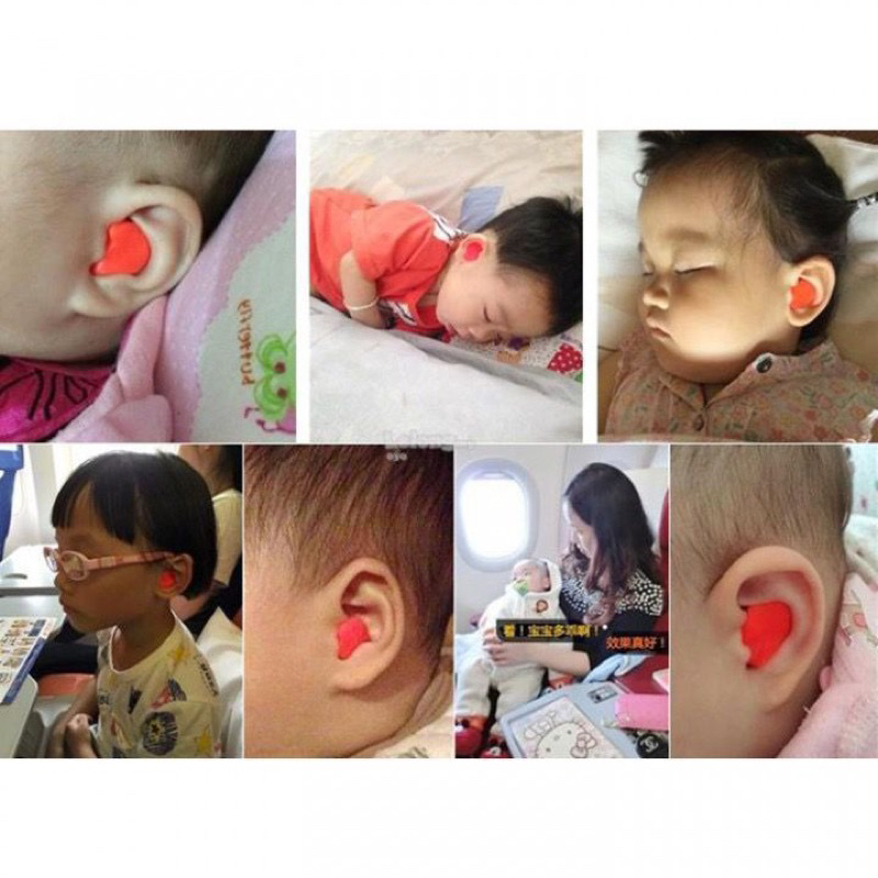 Earplug penutup telinga bayi - penutup telinga di pesawat / berenang