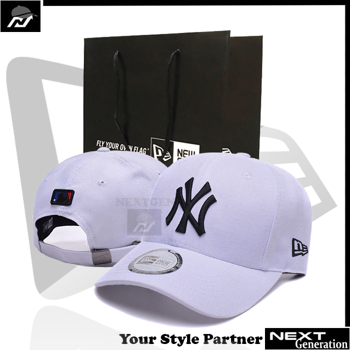 Topi NY Yankees White Black Premium Import/Topi Baseball Premium Import/Topi Import