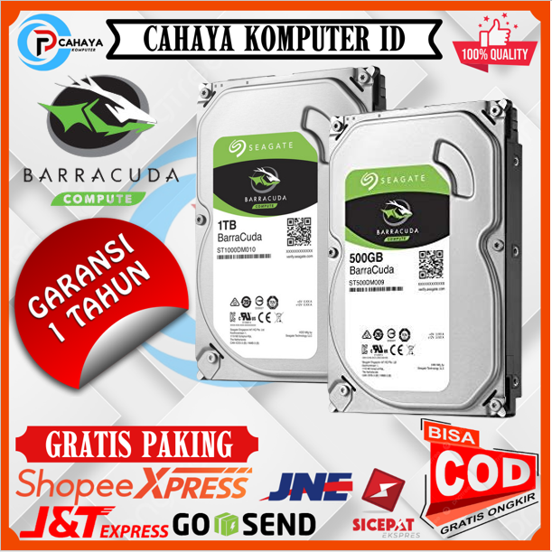 HDD 1TB - 500Gb Seagate Internal Sata 3.5&quot; slim Garansi 1Tahun