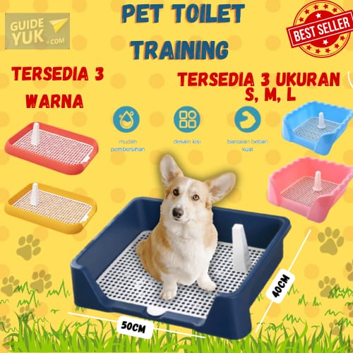 Pet Toilet Anjing / Pee Poop Training Pad Tray Toilet untuk Anjing Ukuran S/M