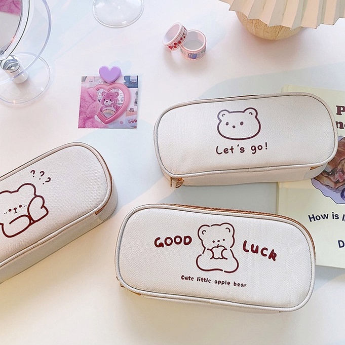 

Pencil Case Kotak Pensil Cute Bear Sekolah Perempuan Trendy SF6