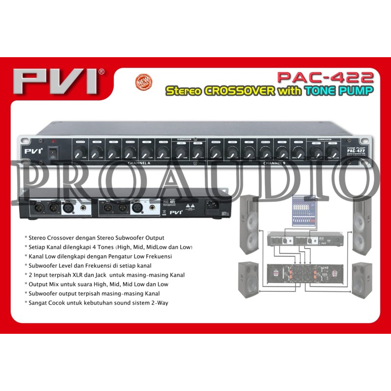 Crossover Stereo PVI PAC 422 PAC422 Original