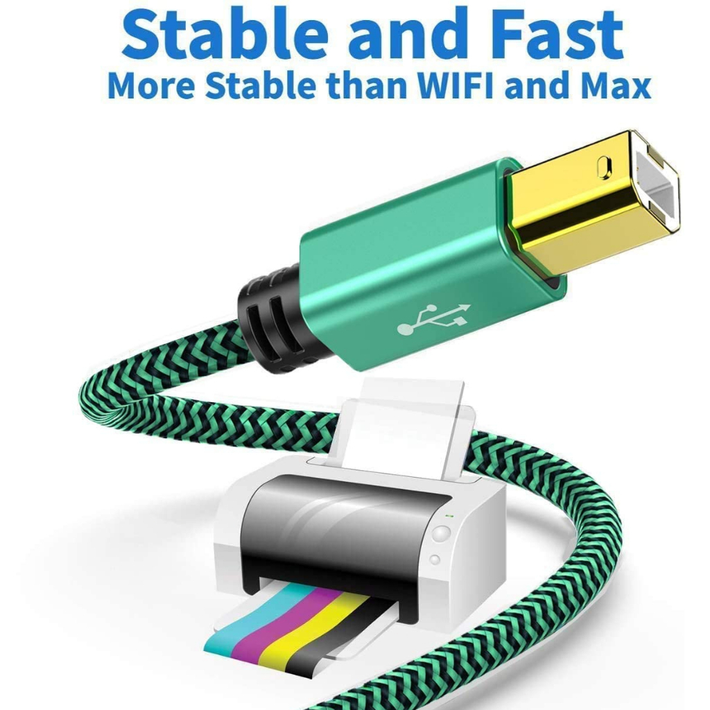 Aioneus Kabel Printer Usb Tipe B Male Ke A Male Usb 2.0 Transmisi Cepat Untuk Canon Epson Hp Zjiang 