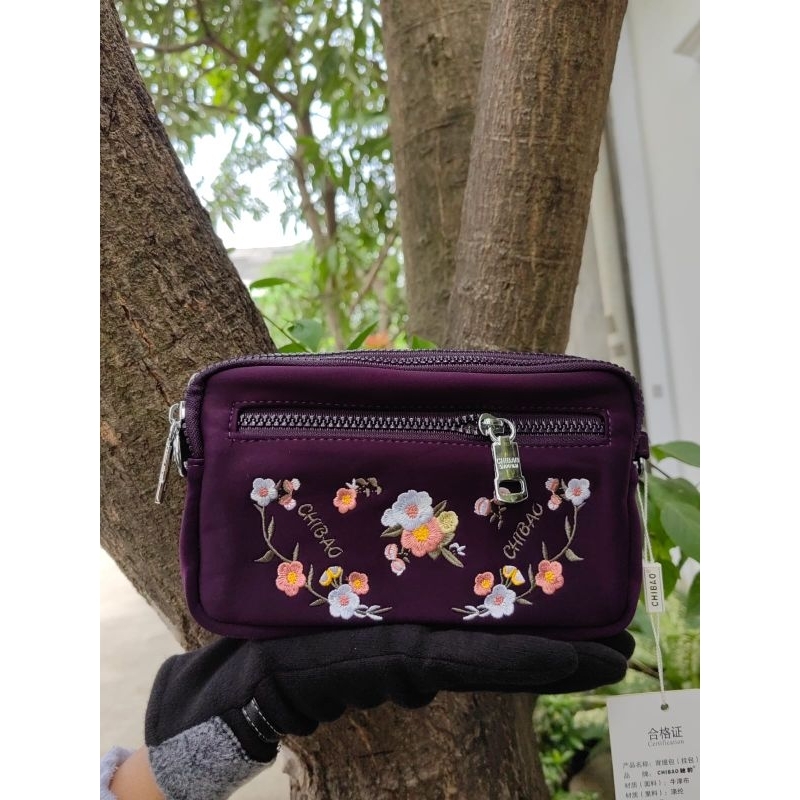 Tas chibao selempang wanita CB993-11(bordir bunga)