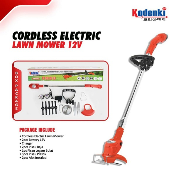 Cordless Grass Trimmer 12 Volt Kodenki Mesin Potong Rumput