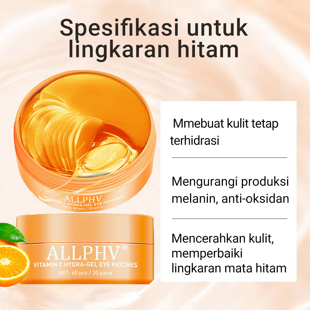 【asli】ALLPHV Vitamin C Eye Mask Masker Mata Melembabkan Kosmetik Murah Whitening Anti Aging Wrinkles Remove Dark Circle Eye