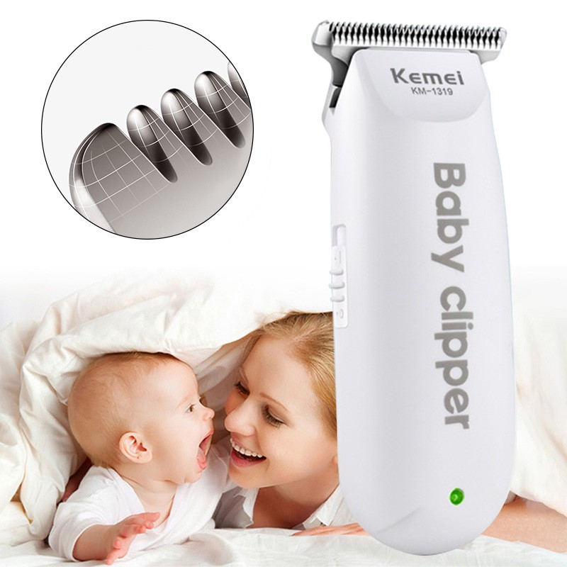 Kemei Baby Clipper Mini Alat Cukur Rambut Anak Bayi Elektrik Trimmer Cukuran Bulu Ketiak Wanita Kumis Jenggot Kemaluan